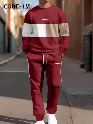 Men's Premium Sweatshirt & Joggers Set Red colour 
